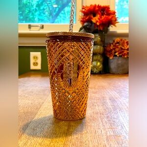 LIKE NEW rose gold Starbucks tumbler